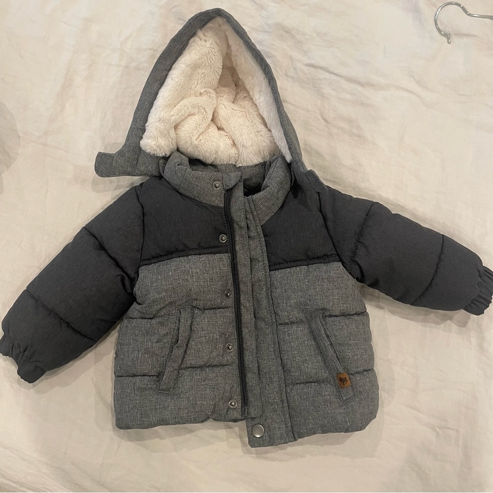 H&M baby puffer coat with fleece lining